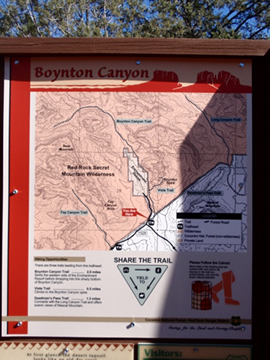 ボイントン・キャニオン周辺の地図